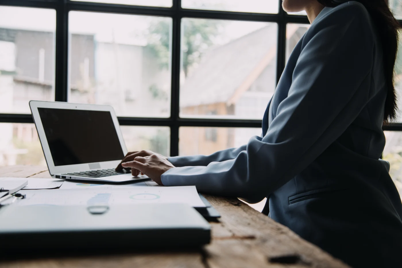 A business owner completing a VAT registration form online