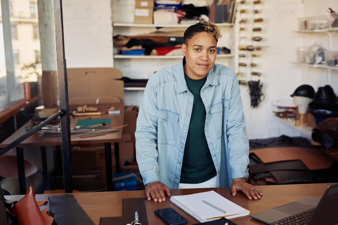 A business owner updating invoices and stationery after a company rename